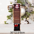 Christmas Advent Calendar 2025 Santa Claus Down The Chimney Ornament Wooden Christmas Advent Gift for Kids