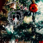 Christmas Decorations 4pcs Christmas Bells Angel Wings Ornaments Double Sided Memorial Ornament