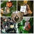 Christmas Decorations 4pcs Christmas Bells Angel Wings Ornaments Double Sided Memorial Ornament