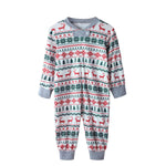 Christmas Moose Family Matching Costume Baby Romper Kids Adult Long Sleeve Tops Pants Suit