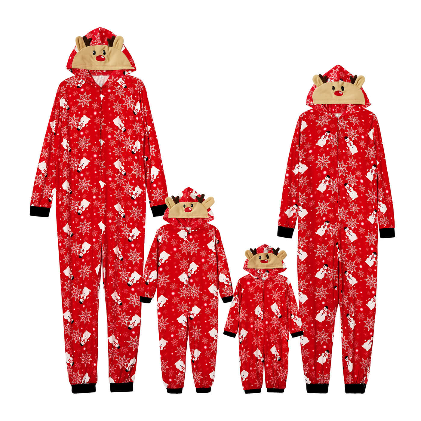Family Matching Outfits Baby Kids Mom Dad Hooded Pajamas Suit