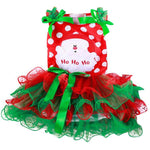 Baby Girls Christmas Red Dress Kids Toddlers Tulle Costume Santa Dress Outfits