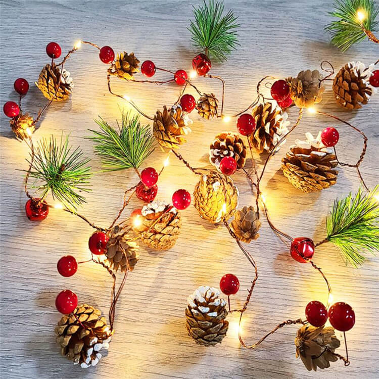 Christmas Tree Decorations LED Strings Christmas Stocking Balls Bells Dolls Candys for Ornament