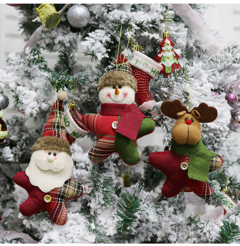 Christmas Tree Decorations LED Strings Christmas Stocking Balls Bells Dolls Candys for Ornament