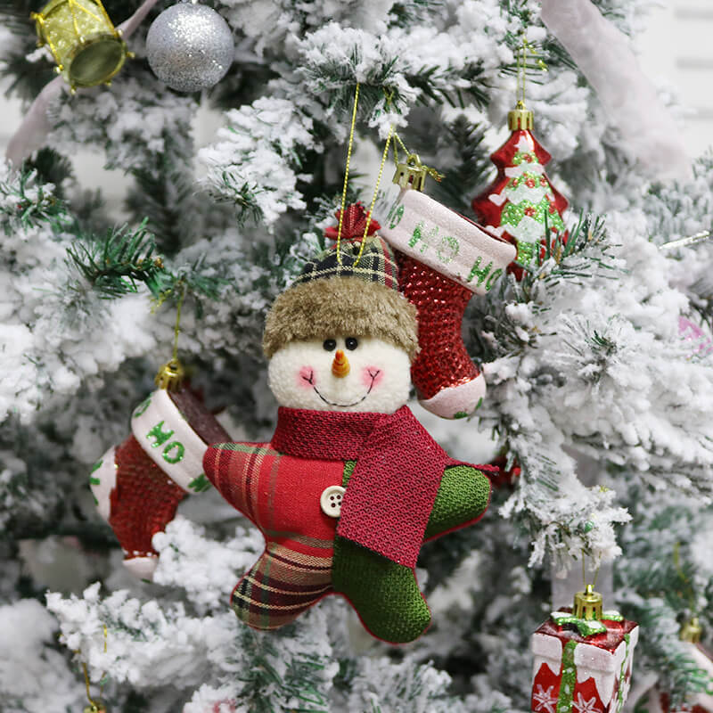 Christmas Tree Decorations LED Strings Christmas Stocking Balls Bells Dolls Candys for Ornament