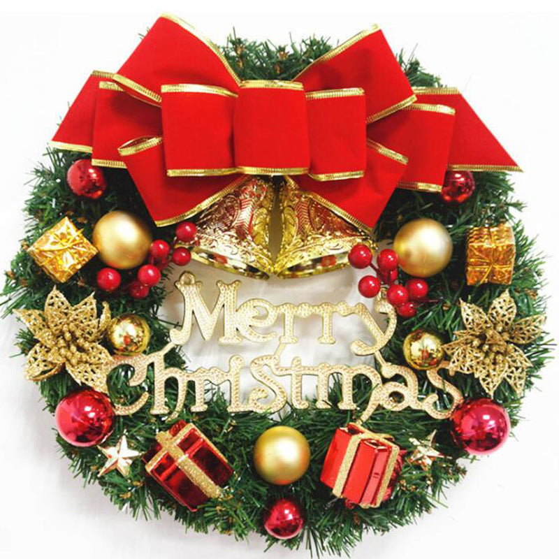 Christmas Wreath Indoor Outdoor Christmas Decorations with Mixed Pine Garland Red Golden Berries
