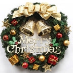 Christmas Wreath Indoor Outdoor Christmas Decorations with Mixed Pine Garland Red Golden Berries