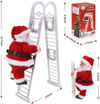 Santa Claus Climb Ladder Christmas Decoration with Music for Indoor Outdoor Oranment