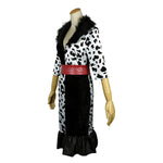 101 Dalmatians Costume Halloween DeVille Cosplay Dress for Women