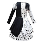 Girls White/ Black Tassel Dress Halloween Costume for Cosplay