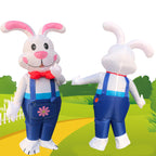 Adult Inflatable Bunny Costume Easter Blow Up Rabbit Costume Fancy Event Costume for Easter Party Cosplay Costume for for Man Women
