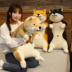 Shiba Inu Dog Plush Toys Comfortable Cushion Stuffed Plush Hugging Pillow for Boys Girls Gift