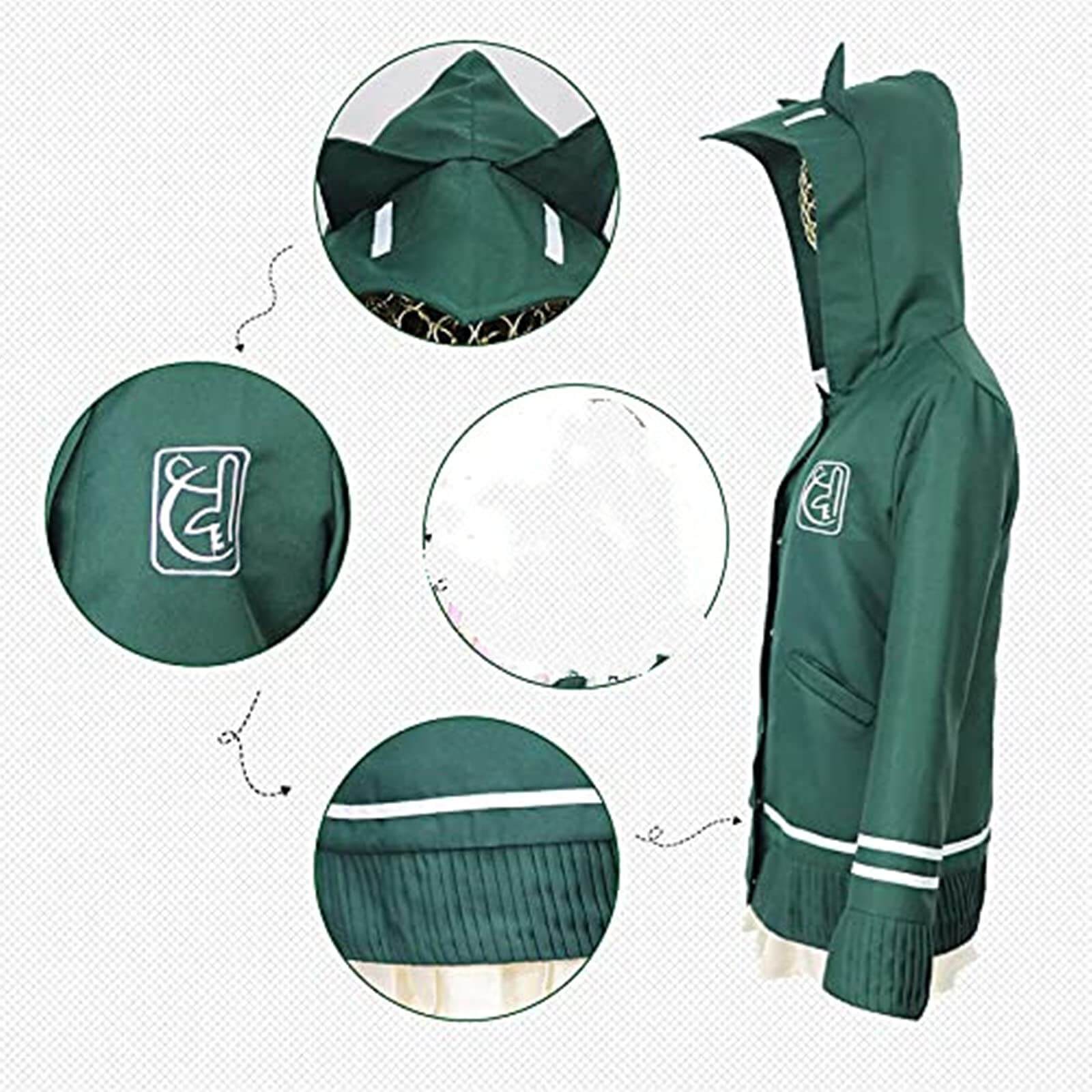 Teens Chiaki Nanami Cosplay Costume School Uniform Full Set for Women