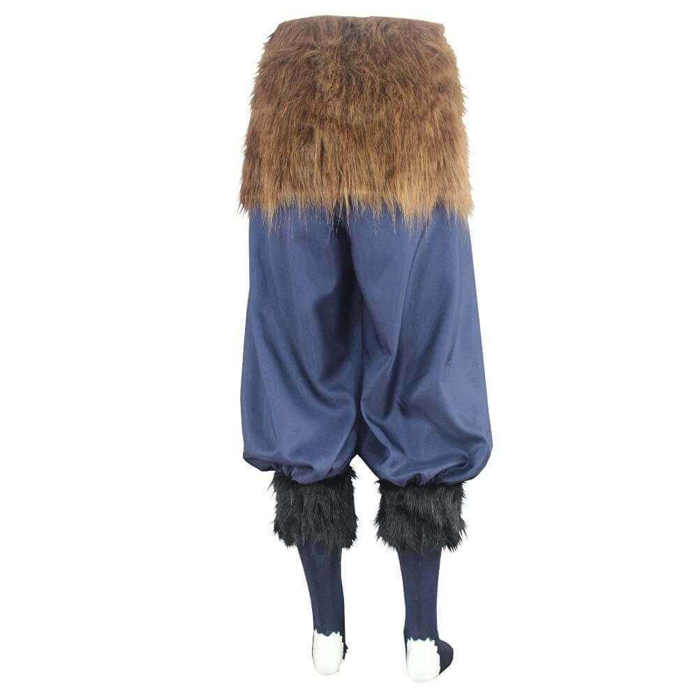 Hashibira Inosuke Cosplay Costume Apron Pants with Plush Skirt Halloween Carnival Unisex Outfits