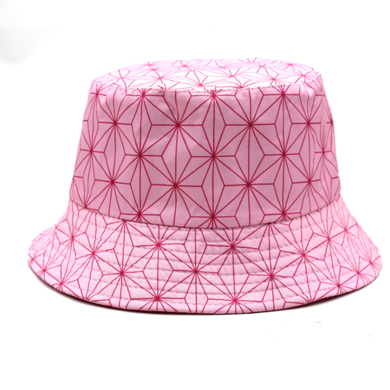 Teens Adult Tanjiro Nezuko Hat Reversible Double Side Wear Fishing Cap with All Over Print