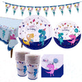 Dinosaur Birthday Party Tableware Set Disposable Dinner Dessert Plates Napkins Tablecloth and Cups