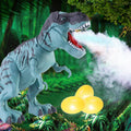 18in Dinosaur Toy Walking Spray Lay Eggs T-Rex With Light and Sound