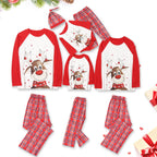 Family Christmas Pajamas Red Matching Sleepwear Holiday Pjs Set for Kids Adults