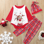 Family Christmas Pajamas for Whole Members Santa's Deer Sleepwear Pjs Set