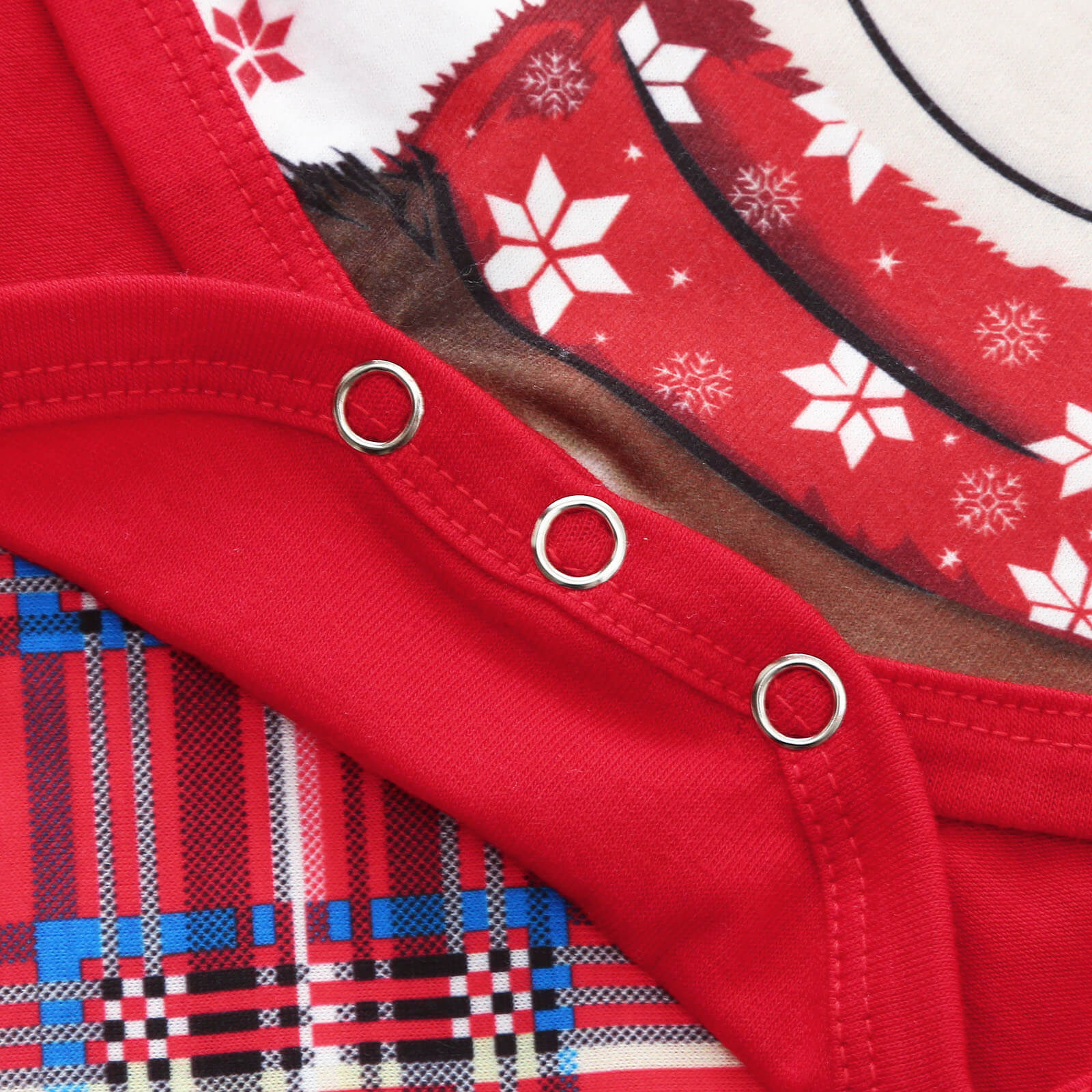 Family Christmas Pajamas Red Matching Sleepwear Holiday Pjs Set for Kids Adults