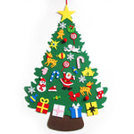 Felt Christmas Tree DIY Christmas Ornaments Door Wall Hanging Decorations 2022