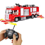 Water Spray RC Fire Truck Rescue Engine Remote Control and Electronic Vehicle