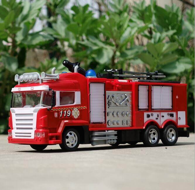 Water Spray RC Fire Truck Rescue Engine Remote Control and Electronic Vehicle