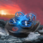 Mini RC Drone Boat Car 3in1 Remote Control Aircraft Speedboat Racing Car Toy For Kids