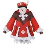 Genshin Impact Klee Cosplay Costume Party Outfit Full Set Hoodie Uniform for Women Halloween