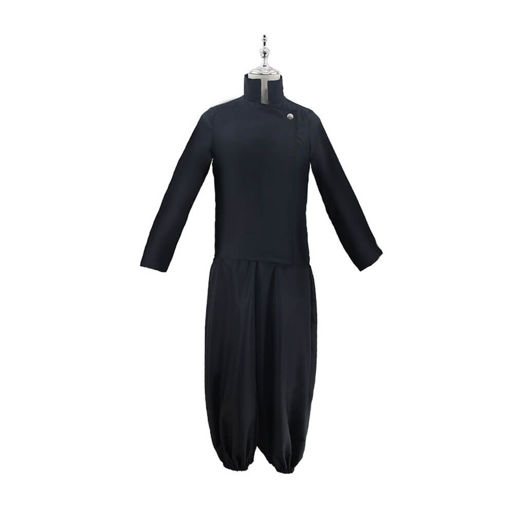 Adult Suguru Costume Black Kimono Pants and Cassock Full Set for Cosplay Party