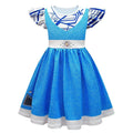Girls Zombies Costume Kids A-Li Dress Gloves Wig Full Set Alien Cosplay Outfit for Hallween