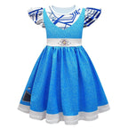 Girls Zombies Costume Kids A-Li Dress Gloves Wig Full Set Alien Cosplay Outfit for Hallween