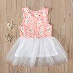 Girls Bunny Outfit Easter Rabbit Tutu Dress 4pcs Set Kids Fancy Easter Outfit with Accessories for Kids