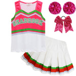 Cheerleader Cosplay Costume Girls Fancy Dress Halloween Party Outfit with Accessories