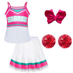 Kids Cheerleader Costume Fancy Addison Cheerleader Costume Party Outfit with Accessories