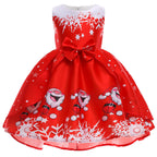 Girls Christmas Dress A Line Princess Party Dress Christmas Costume for Kids 3-8 Years