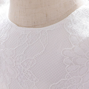 Long Sleeve Baby Girl Flower Dress Vintage Lace Embroidered Infant Flower Dress 6-24M