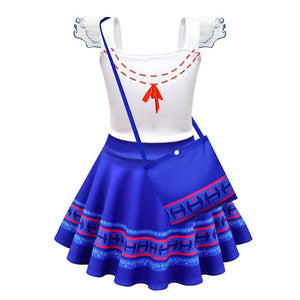 Kids Off Shoulder Dress Mirabel Dress Isabela Luisa Dolores Pepa Dress with Bag for Age 2+