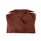 AI Doll Cosplay Costume Brown Coat Double Breasted Robots Uniform for Kids Adult