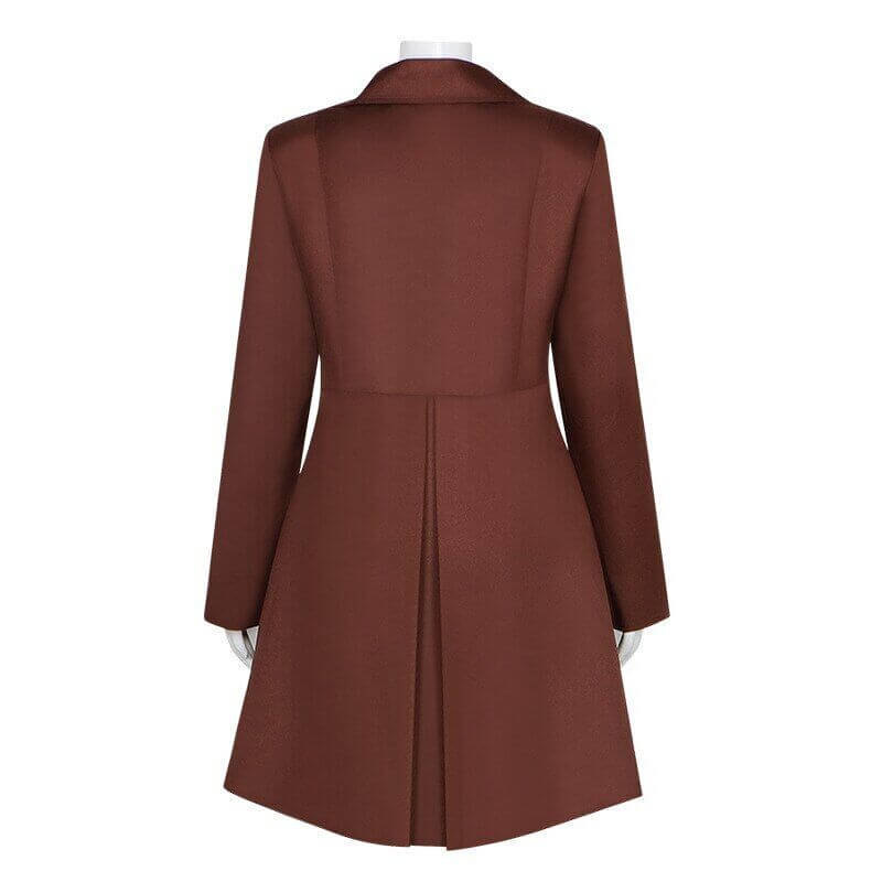 AI Doll Cosplay Costume Brown Coat Double Breasted Robots Uniform for Kids Adult