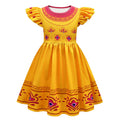 Little Girls Princess Yellow Dress w/ Bag Kids Halloween Costume