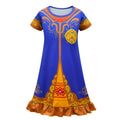 Little Girls Princess Cosplay Dress w/ Bag Kids Halloween Costume Party Dress Up
