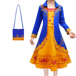 Princess Cosplay Dress with Bag Halloween Costume Party Dress Up Outfit Set