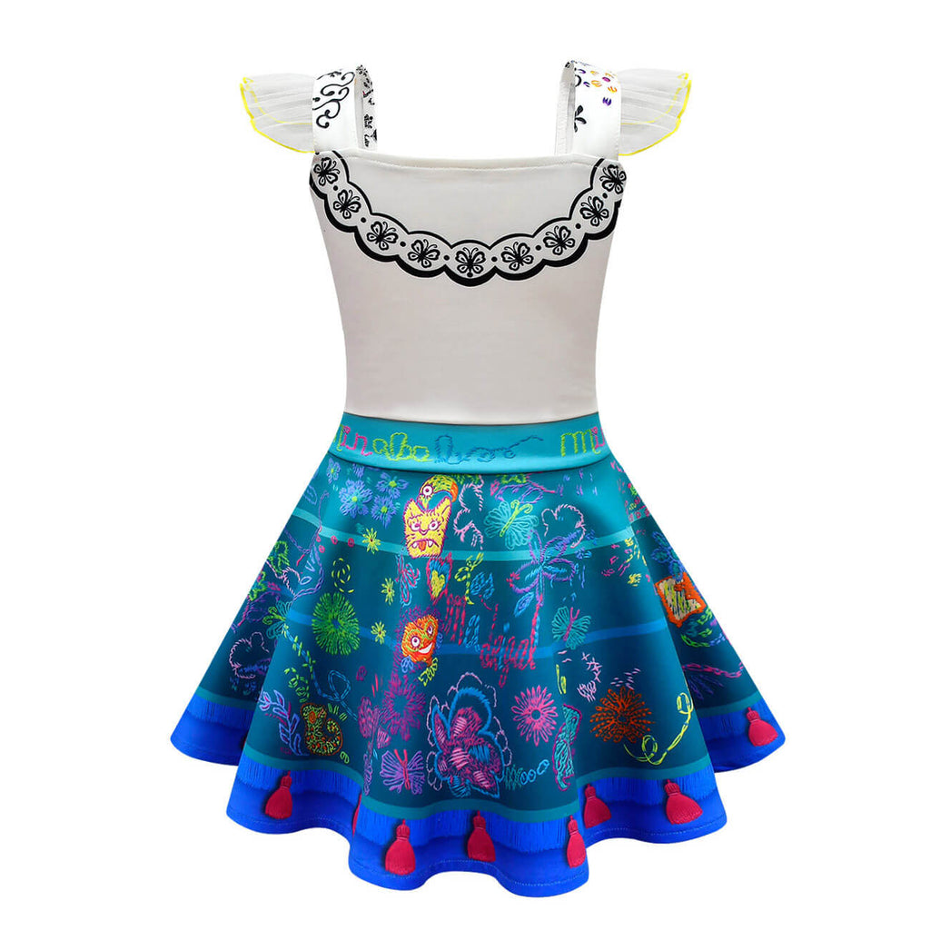 Kids Summer Off Shoulder Mirabel Dress with Bag for Age 2+