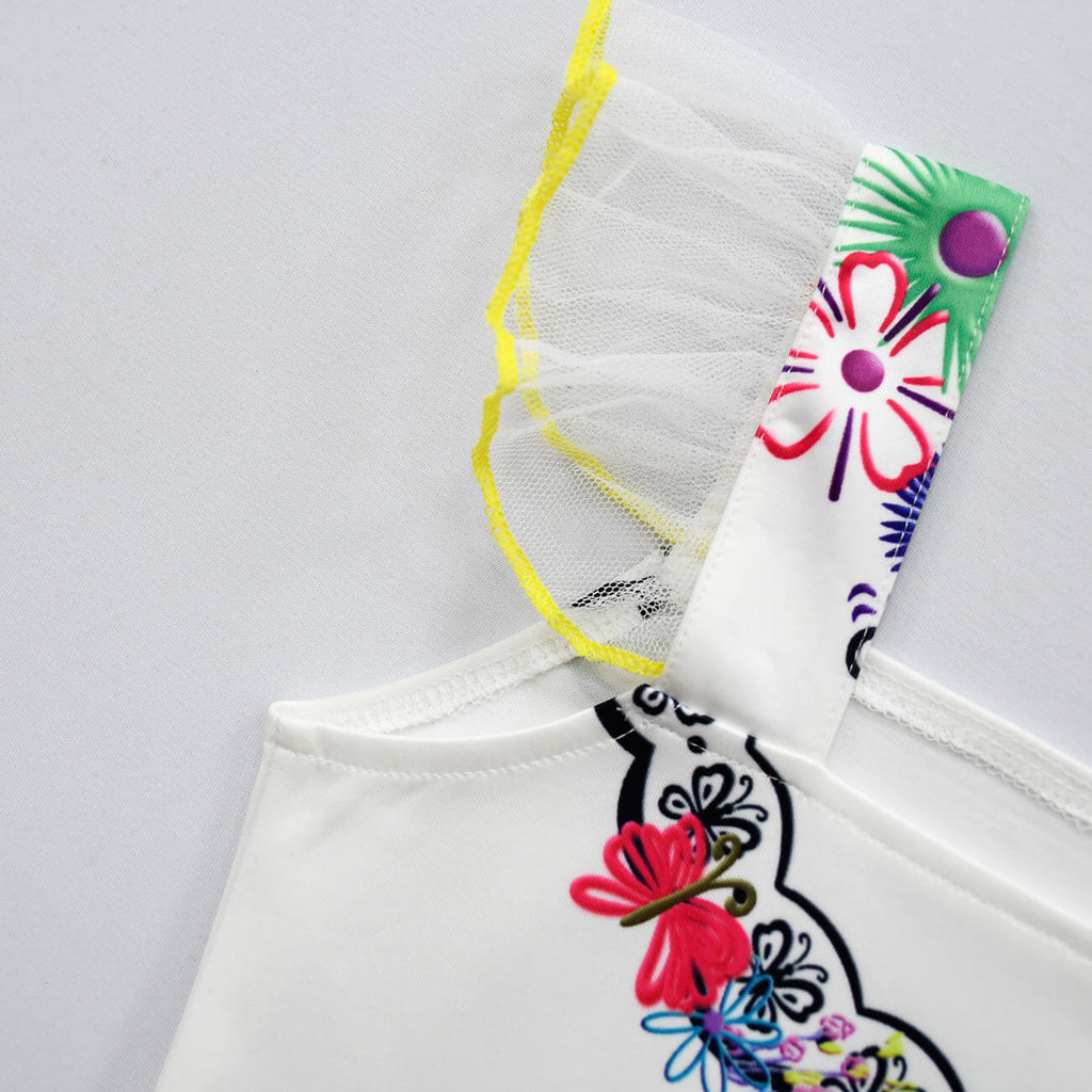 Kids Summer Off Shoulder Mirabel Dress with Bag for Age 2+