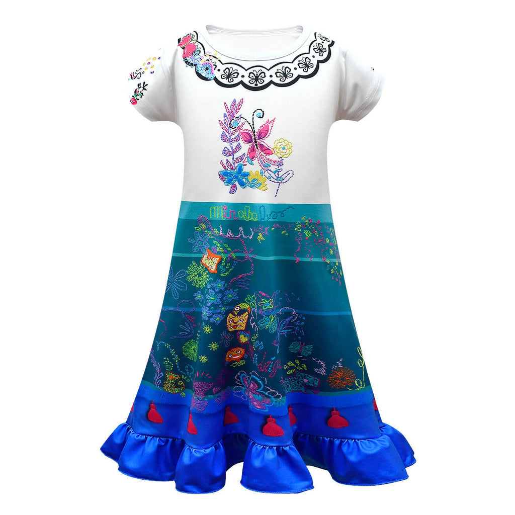 Short Sleeve Mirabel Dress with Bag Magic Family Madrigal Girls Summer Costumes