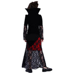 Girls Vampire Costume Red Black Dress Halloween Masquerade Party Scary Performance Cosplay Costumes