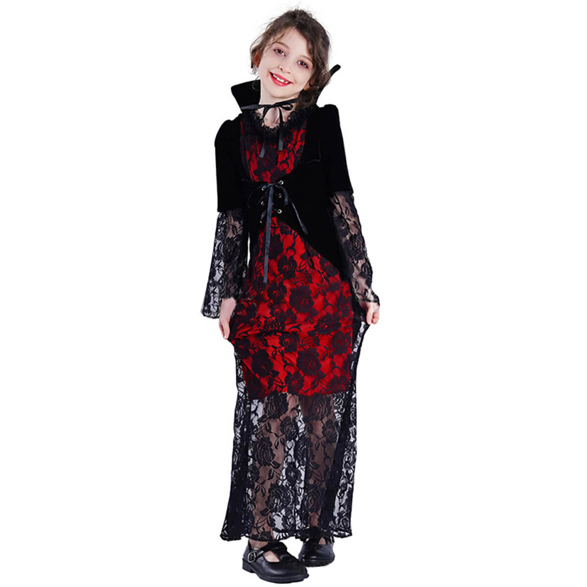 Girls Vampire Costume Red Black Dress Halloween Masquerade Party Scary Sun Baby Girls Vampire Costume Red Black Dress Halloween Masquerade Party Scary Sun Baby