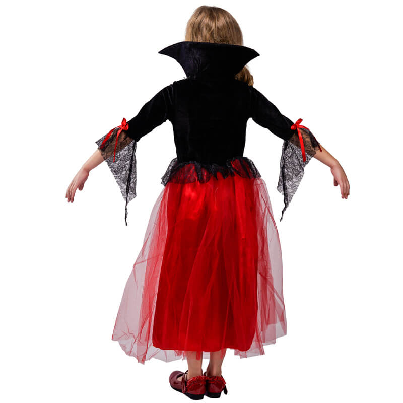 Girls Vampire Costume Red Black Dress Halloween Masquerade Party Scary Sun Baby Girls Vampire Costume Red Black Dress Halloween Masquerade Party Scary Sun Baby