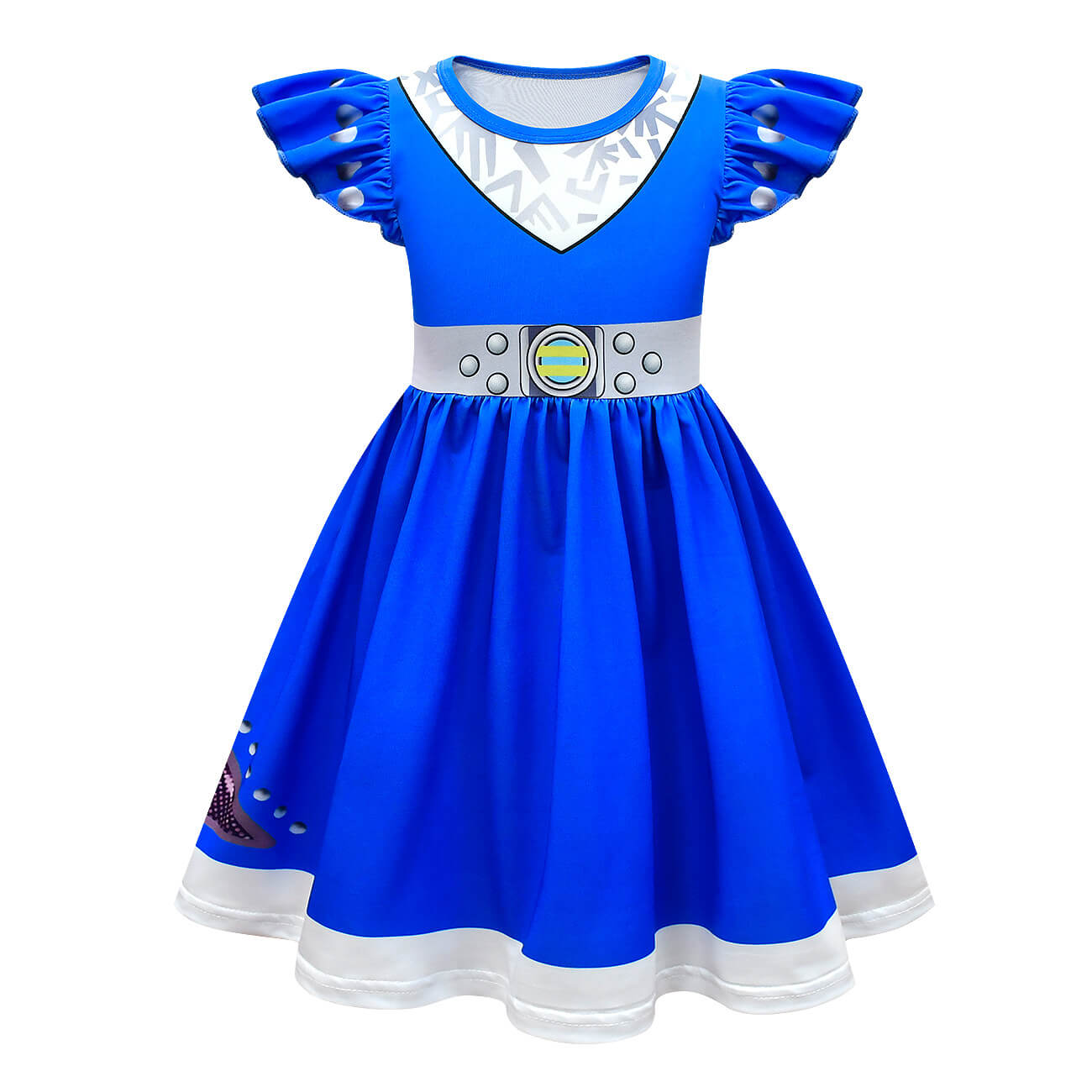 Girls A-Li Aliens Dress Halloween Cosplay Blue Butterly Dress Optional Bag